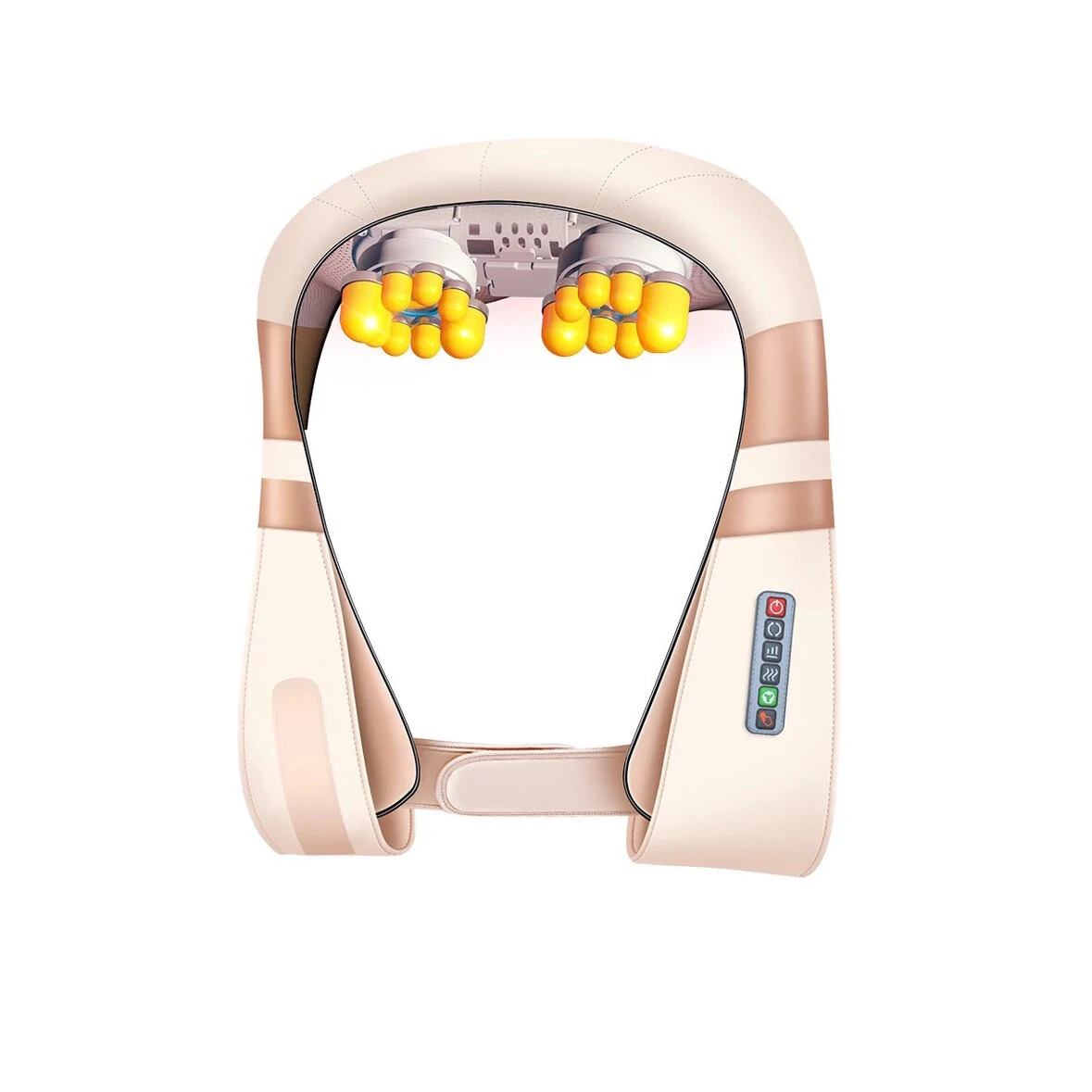 (image for) Electric U Shape Neck Massager Shawl 16 Massage Heads Heating Kneading Back Shoulder Relieve Pain